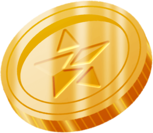 illustrated gold coin with a star design in the middle | STARS Token