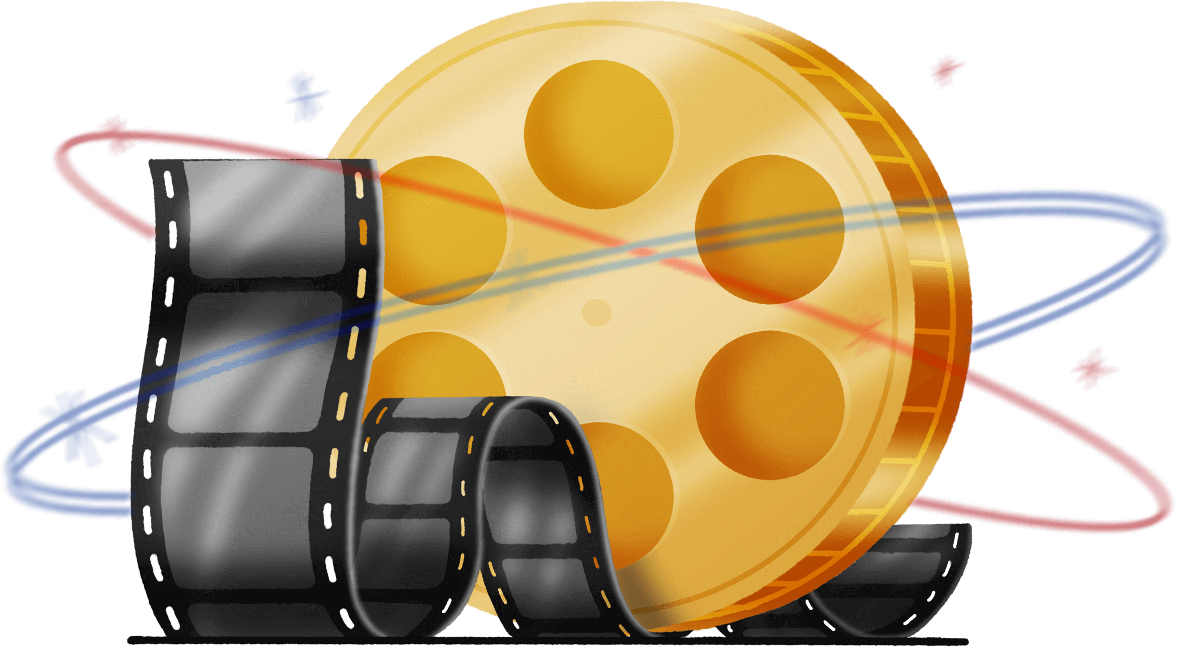 illustrated film reel and film
