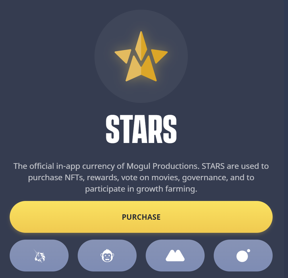 Mogul Productions - NFT Marketplace - STARS